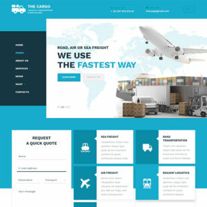 Transport Logistic & Cargo PSD Website Template