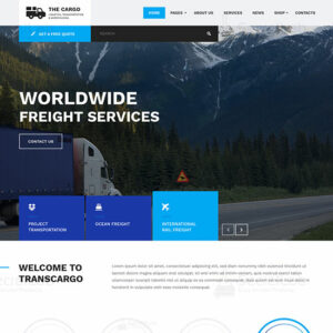 Cargo & Transport Logistic PSD Website Template