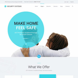 Clean Security Company Website Design PSD Template