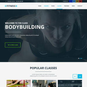 GYM & Fitness Website PSD Template