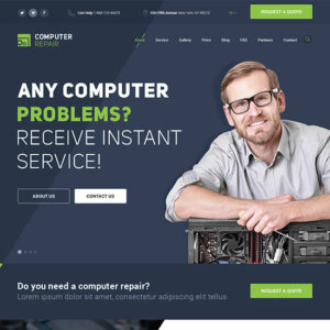 Computer & Mobile Repair Website Template In PSD